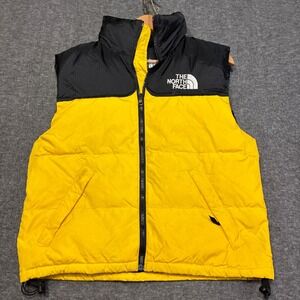 Vintage The North Face Nuptse 700 Puffer Vest Mens Small Yellow Black Gorpcore